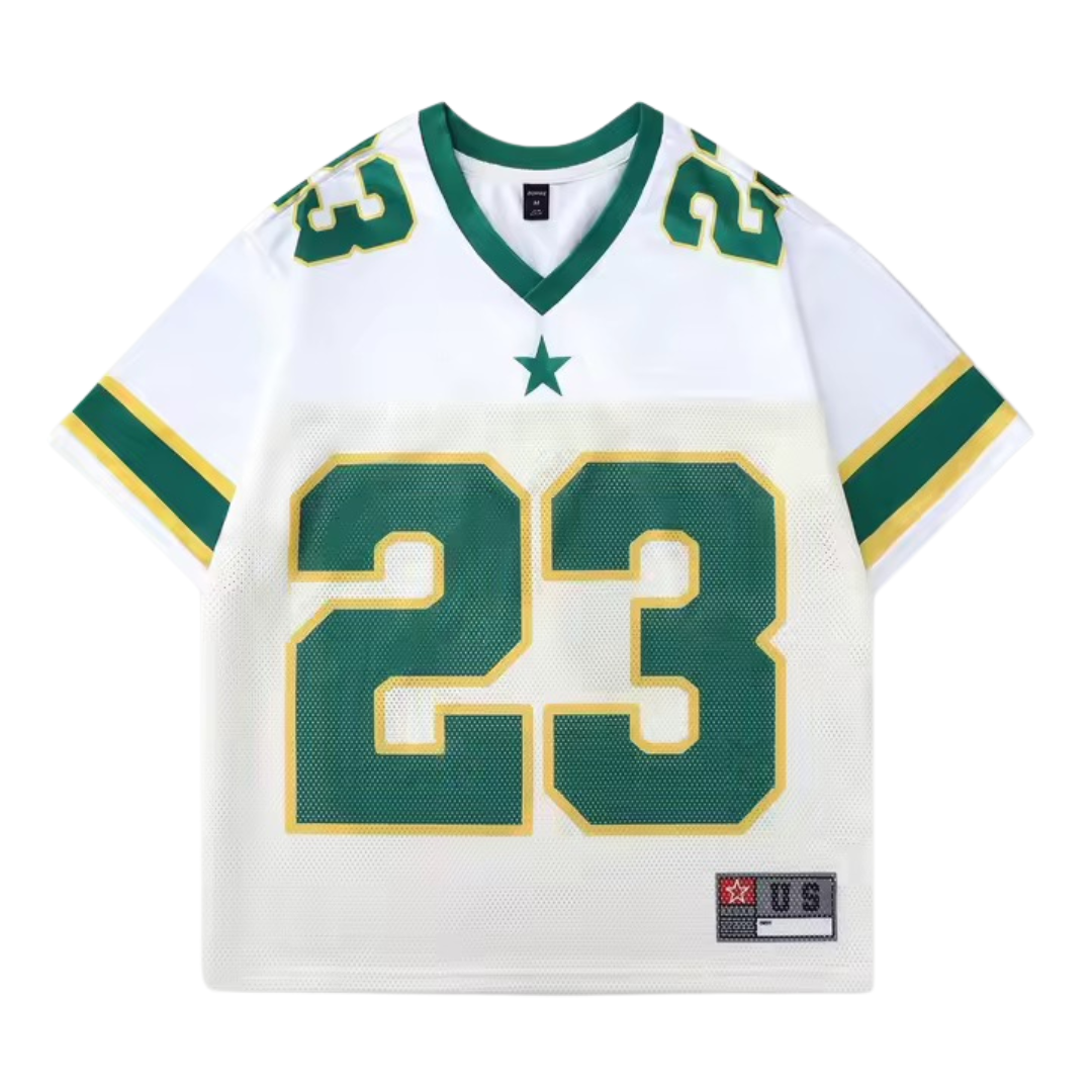 White/Green/Yellow 23 Sport Jersey